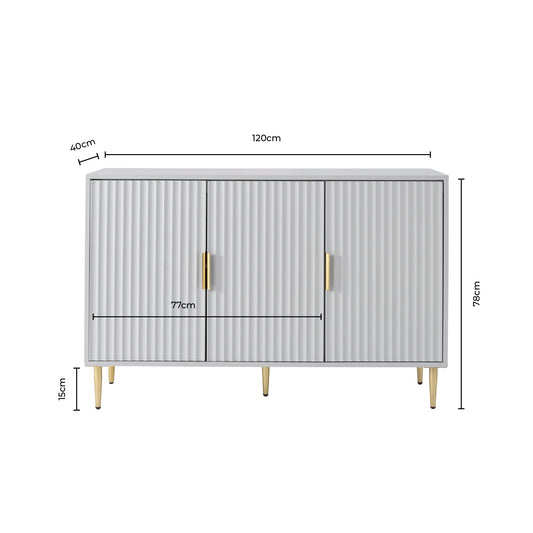 Evie Large Sideboard - Taupe