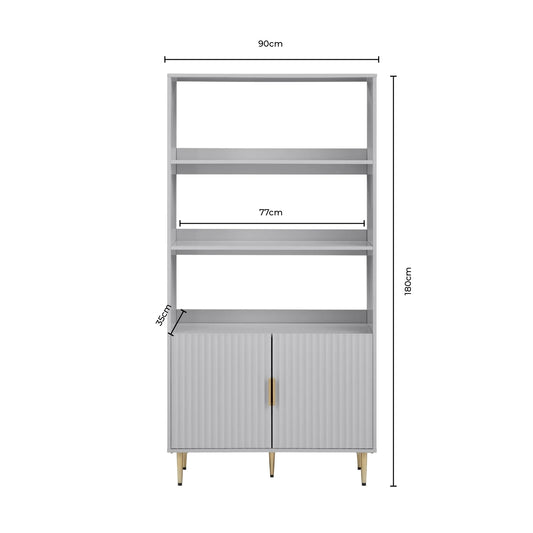 Evie Shelving Unit - Taupe