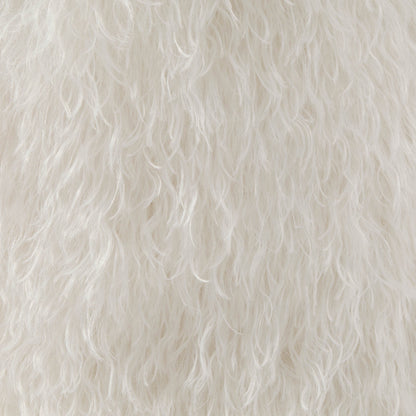 Faux Fur Sheepskin Storage Basket - Off-White
