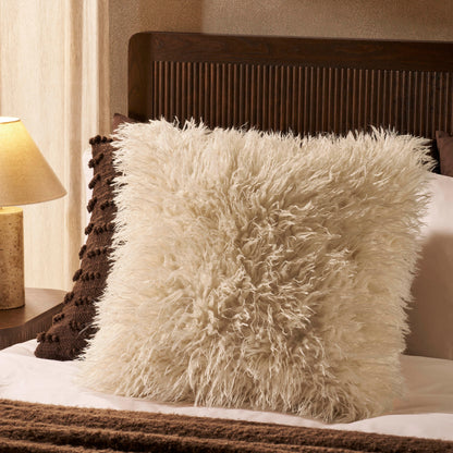 Faux Fur Sheepskin Cushion Cover - Off White