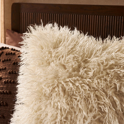 Faux Fur Sheepskin Cushion Cover - Off White