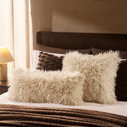 Faux Fur Sheepskin Cushion Cover - Off White