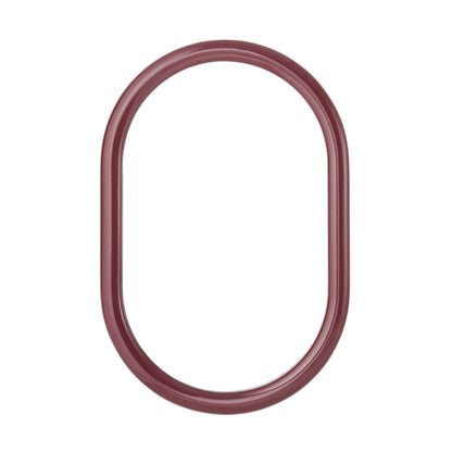 Faye Bubble 50x75cm Oval Wall Mirror - Wine
