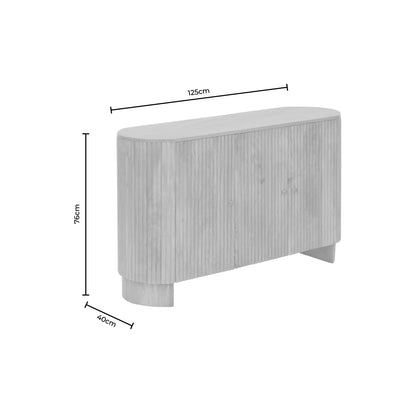 Finley Mango Wood 3 Door Sideboard - Natural