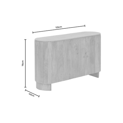 Finley Mango Wood 3 Door Sideboard - Walnut