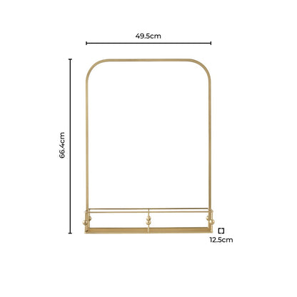 Ginnie 50 x 66cm Shelf Mirror - Gold