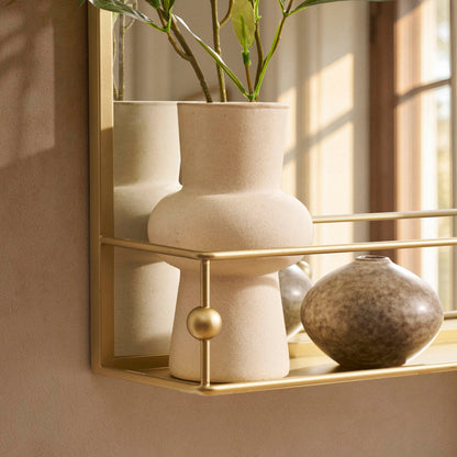 Ginnie 50 x 66cm Shelf Mirror - Gold