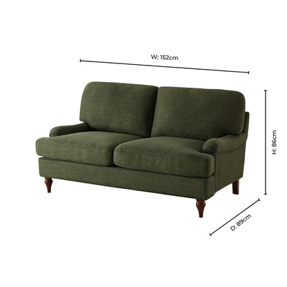 Hampshire 2 Seater Sofa - Woven Pine Green