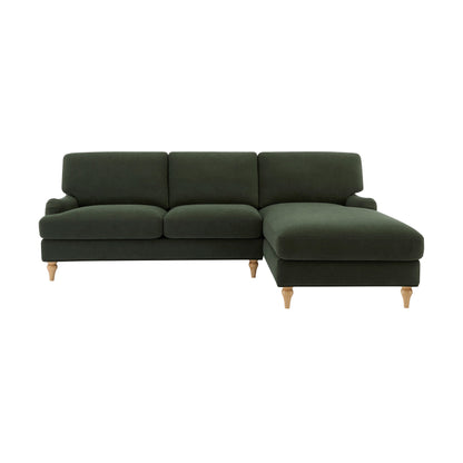 Hampshire Right Hand Chaise Sofa - Dark Olive