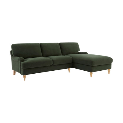 Hampshire Right Hand Chaise Sofa - Dark Olive