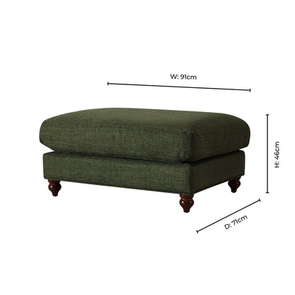 Hampshire Pouffe - Woven Pine Green