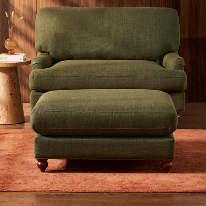 Hampshire Pouffe - Woven Pine Green