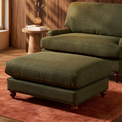 Hampshire Pouffe - Woven Pine Green
