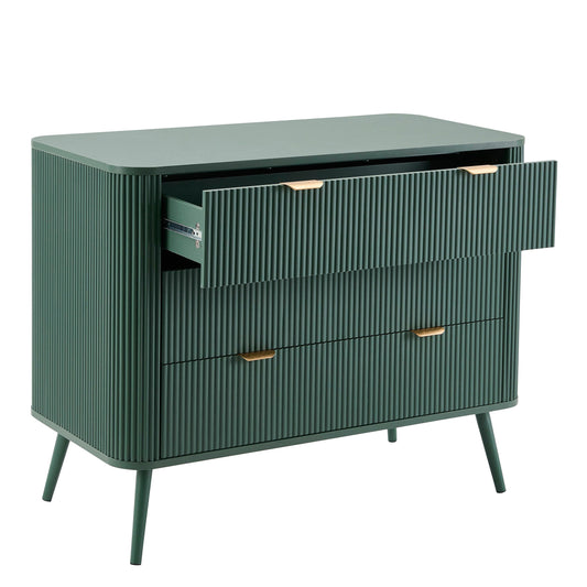 Hattie 3 Drawer Chest - Dark Green