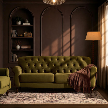 Hebden 3 Seater Sofa -  Muted Moss