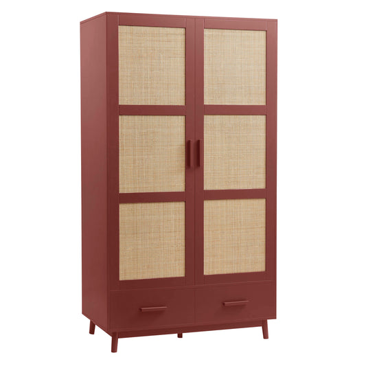 Isla 2 Door Wardrobe - Burnt Red