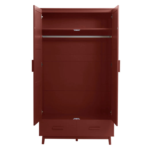 Isla 2 Door Wardrobe - Burnt Red