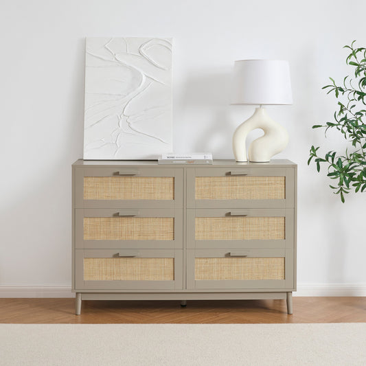 Isla 6 Drawer Chest - Taupe