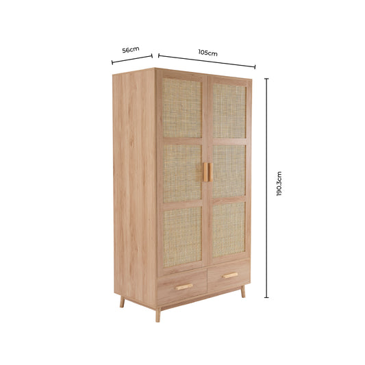 Isla 2 Door Wardrobe - Taupe