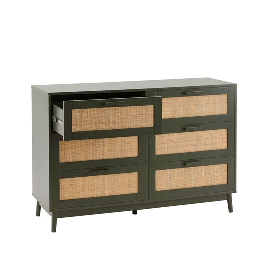 Isla 6 Drawer Chest - Forest Green