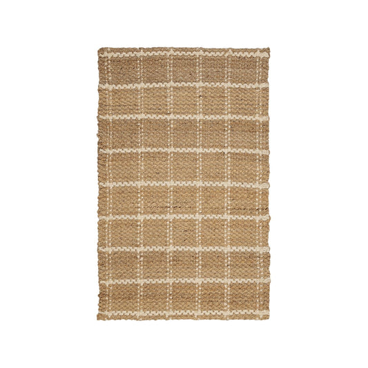 Jute Check Rug - Natural