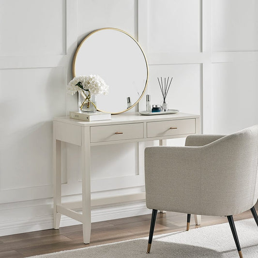 Poppy Console Dressing Table - Stone/Gold 894