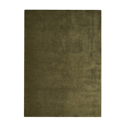 Kayla Plain Viscose Loop Rug - Forest Green