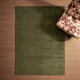 Kayla Plain Viscose Loop Rug - Forest Green