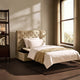 Kennadi Small Double Pouffe Sofa Bed - Beige