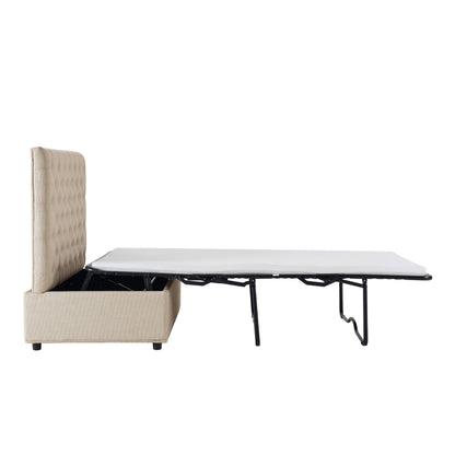 Kennadi Small Double Pouffe Sofa Bed - Beige