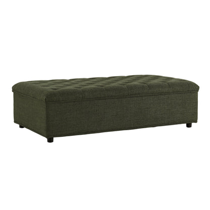 Kennadi Small Double Pouffe Sofa Bed - Woven Pine Green