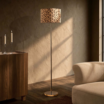 Leopard Print Floor Shade - Natural/Brown