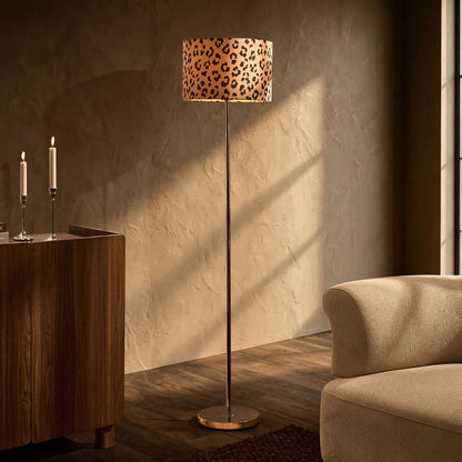 Leopard Print Floor Shade - Natural/Brown