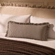 Lulu Cotton Frill Stripe Edge Cushion Cover - Chocolate