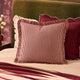 Lulu Cotton Frill Stripe Edge Cushion Cover - Pink