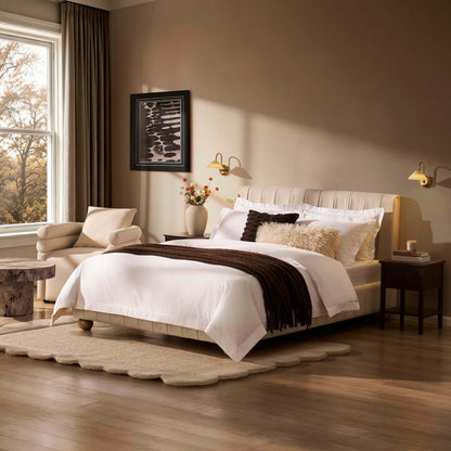 Malmo Bed Frame - Cream Linen