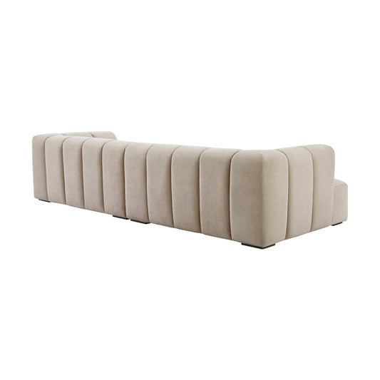 Manhattan Left Hand Large Chaise Sofa - Stone