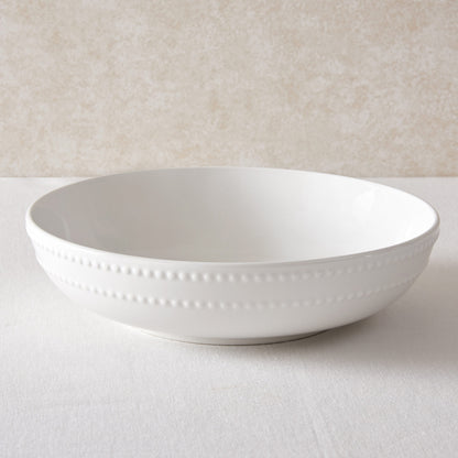 Margalo Beaded Serving Bowl - White