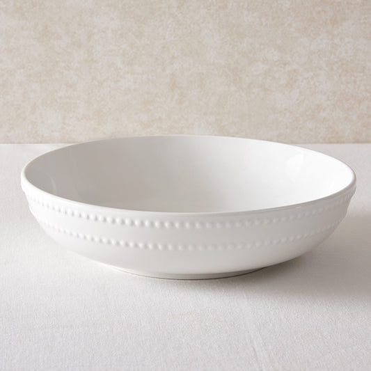 Margalo Beaded Serving Bowl - White