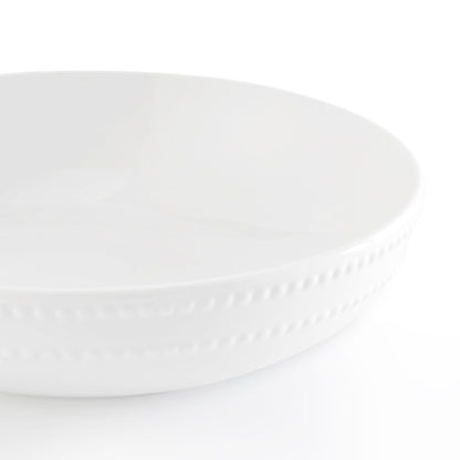 Margalo Beaded Serving Bowl - White