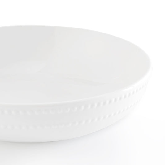 Margalo Beaded Serving Bowl - White