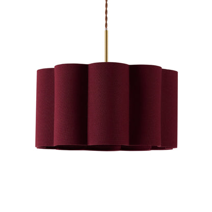 Mel Linen Scallop Ceiling Shade - Berry