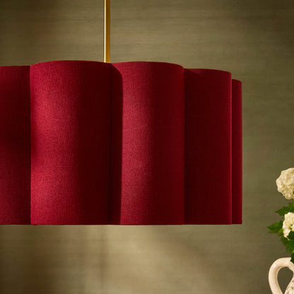 Mel Linen Scallop Ceiling Shade - Berry