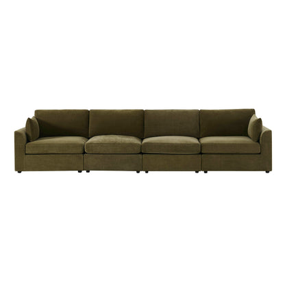 Miami 4 Seater Sofa - Chenille Olive