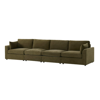 Miami 4 Seater Sofa - Chenille Olive