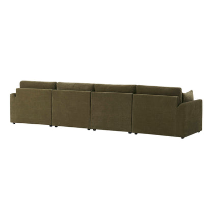 Miami 4 Seater Sofa - Chenille Olive