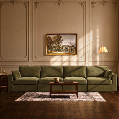 Miami 4 Seater Sofa - Chenille Olive