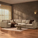 Miami Left Hand Large L-Shape Sofa - Chenille Oatmeal