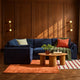 Miami Left Hand Small L-Shape Sofa - Chenille Navy