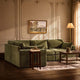 Miami Left Hand Small L-Shape Sofa - Chenille Olive